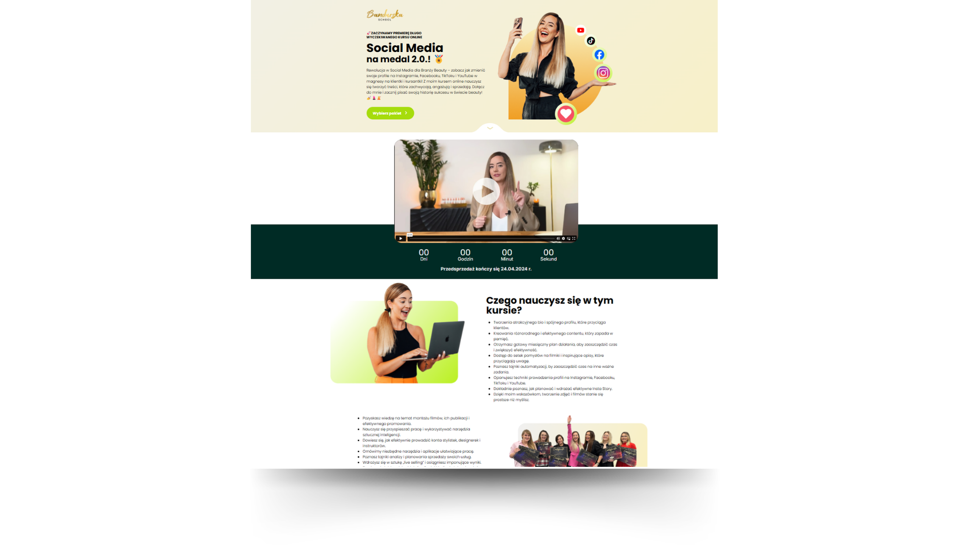 Przykładowy landing page sprzedażowy marki osobistej
